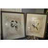 Image 1 : ORNATE FRAMED & MATTED FLORAL PRINT X2