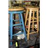Image 1 : TWO WOODEN STOOLS