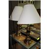 Image 1 : PAIR OF ESTATE BRASS TONE LAMPS