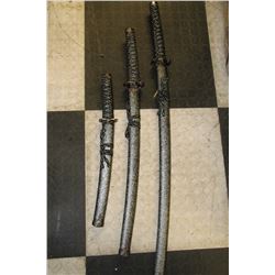 SET OF 3 SAMURAI SWORD