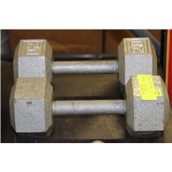 2 20LB DUMBELLS