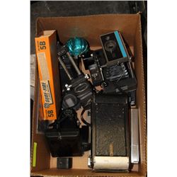 BOX OF VINTAGE CAMERAS