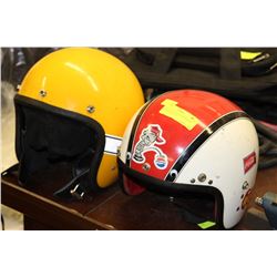 2 VINTAGE MOTORCYCLE HELMETS