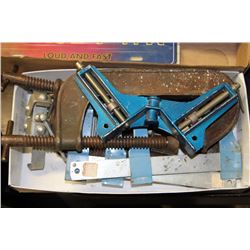 BOX WITH 9 VARIOUS SIZED CLAMPS