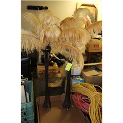 2 GLASS DECORATIVE VASES