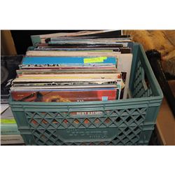 BOX OF VINYL RECORDS