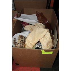 BOX WITH COLLECTOR PLATES/SHOT GLASSES/PUNCH BOWL