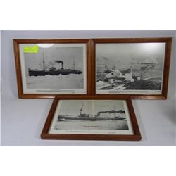 THREE NEWFOUNDLAND SHIP PRINTS, EARLY 1900S