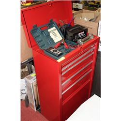TOOL BOX WITH LARGE ASSORTMENT OF TOOLS