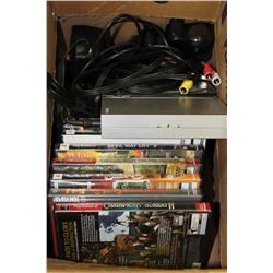 PLAYSTATION 2 WITH 1 CONTROLLER, REMOTE, & 8 GAMES