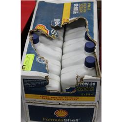CASE OF 11 BOTTLES OF 10W30 MOTOR OIL