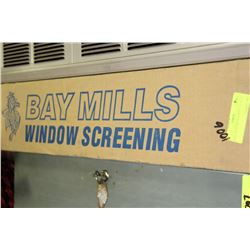 ROLL OF WINDOW SCREEN 30" X 100"