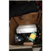 Image 1 : BOX OF MISC INCLUDING MULTIMETER, EXPRESSVU BOX,