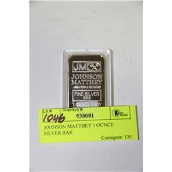 JOHNSON MATTHEY 1 OUNCE SILVER BAR