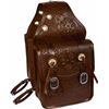 Image 1 : *NEW*  Large All Leather Hand Carved Brown Saddle Bags [9679]  FREE S&H