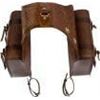 Image 3 : *NEW*  Large All Leather Hand Carved Brown Saddle Bags [9679]  FREE S&H