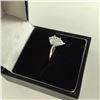 Image 2 : ONE LADIES PLATINUM DIAMOND SET ENGAGEMENT RING, SET WITH ONE PEAR SHAPED BRILLIANT CUT DIAMOND