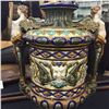 Image 2 : RARE, MID 19TH CENTURY MAJOLICA URN. RORFTRANS, 3 CROWN MARKED 28" HIGH X 17.5" WIDE