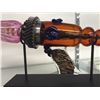 Image 2 : JEFF BURNETTE, HAND BLOWN GLASS AND STEEL RAY GUN 25" LONG