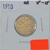 1910 Great Britain Half Sovereign in. Coin is 22k Gold and contains 0.1177oz of pure Gold.