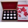 2013 $10 Fine Silver 12-Coin Set with Deluxe Wooden Box - O Canada Subscription Series (TAX Exempt)