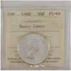 Image 1 : 1960 50 cent ICCS Certified PL-66 HEAVY CAMEO FINISH