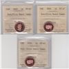 Image 1 : Set of Canada 1-cents ICCS Certified PF-67 Red; Ultra Heavy Cameo.  You will receive 2004, 2005 and 