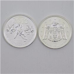 Canada 2009 Raven & 2010 Hockey Olympic $5 1oz .999 Fine Silver Maple Leaf ( Tax Exempt) 2pcs