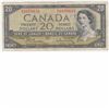Image 1 : 1954 Canada $20 banknote prefix WE Beattie/Rasminsky signature