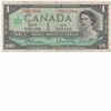 Image 1 : 1967 Canada $1 Banknote M/O prefix Beattie/Rasminsky signature