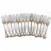 Group Lot 14x Birks Chantilly Design Sterling Silver Dinner Fork Set. Weighs 715 grams