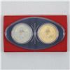 Image 1 : 1867-1967 Mined in Ontario 2-coin Confederation Tokens with Display Box.