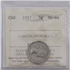 Image 1 : 1957 Canada 5-cent ICCS Certified MS-64