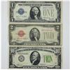 Image 1 : Group of 3x 1928-B, 1928 C and 1934 United States Banknotes. You will receive a 1928-B $1, 1928-C $2