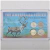 Image 1 : The North Americanada Series Wildlife 4-coin Set in hard plastic holder with information card.
