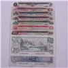 Image 1 : Estate lot of 9 notes from the 1970's Multicoloured Series in the following denominations; $1, $2, $