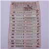Image 1 : Estate lot of 12 x 1986 $2.00 notes with various signatures.