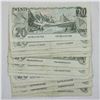 Image 1 : Estate lot of 17 x 1979 $20.00 notes with various signatures.
