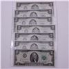 Image 1 : Group lot of 7 x 1976 Replacement $2.00 notes from the United States.  7 Star notes in total!