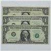 Image 1 : Group lot of 3 x 1969 Replacement $1.00 notes from the United States.  3 Star notes in total!