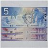 Image 1 : Group lot of 3 x 4 digit RADAR Journey Series notes with Matching Serial Numbers in UNC Condition.  