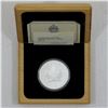 Image 1 : Canada 1989 Proof 1oz. Silver Maple Leaf Commemorative with Wooden Box (capsule has small crack). (T