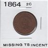 Image 1 : Error 1864 USA 2 cent missing 'ts' on the work cents.
