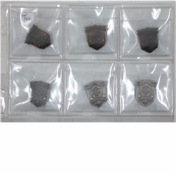 Ontario Safety League Medallion Pins, safe driver award for years 1,2,3,6,8, 9. All pins are marked 