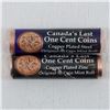 Image 1 : 2012 Special Wrapped Magnetic and 2012 Special Wrapped Non Magnetic Canada 1-cent Original Rolls of 