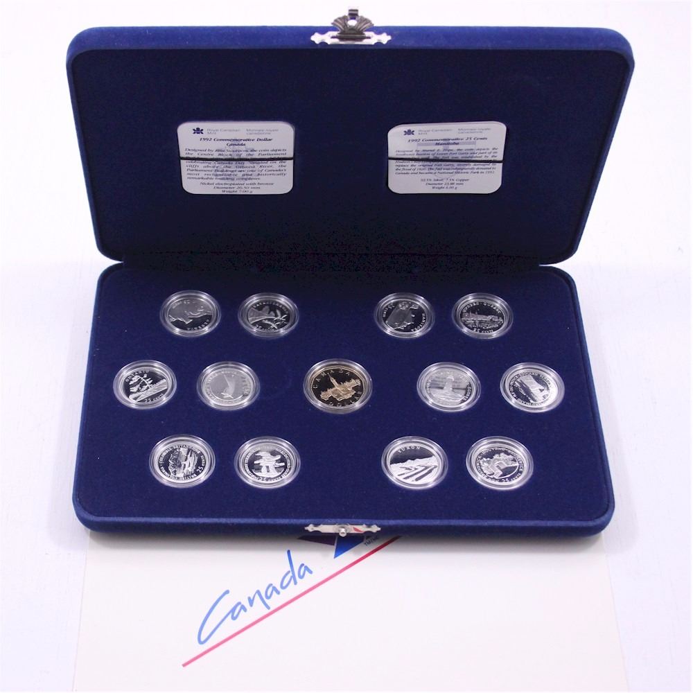 1992 Canada '125' Proof sterling silver Quarter Set With Loonie issued by the RCM