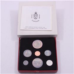 1867-1967 Specimen 7-coin set with special silver medallion in Red display Case issued by the Mint. 