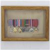 Image 1 : 7x Military Miniature medal set in Framed Wooden Display