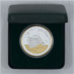 2010 Gold Plated Proof Silver Dollar commemorating the 100th Anniversary of the Canadian Navy (1910-