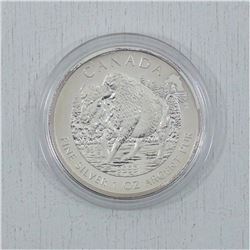 2012 Canada Wildlife series 1oz .999 Fine Silver Bison coin, sold as is no returns  (Tax exempt)